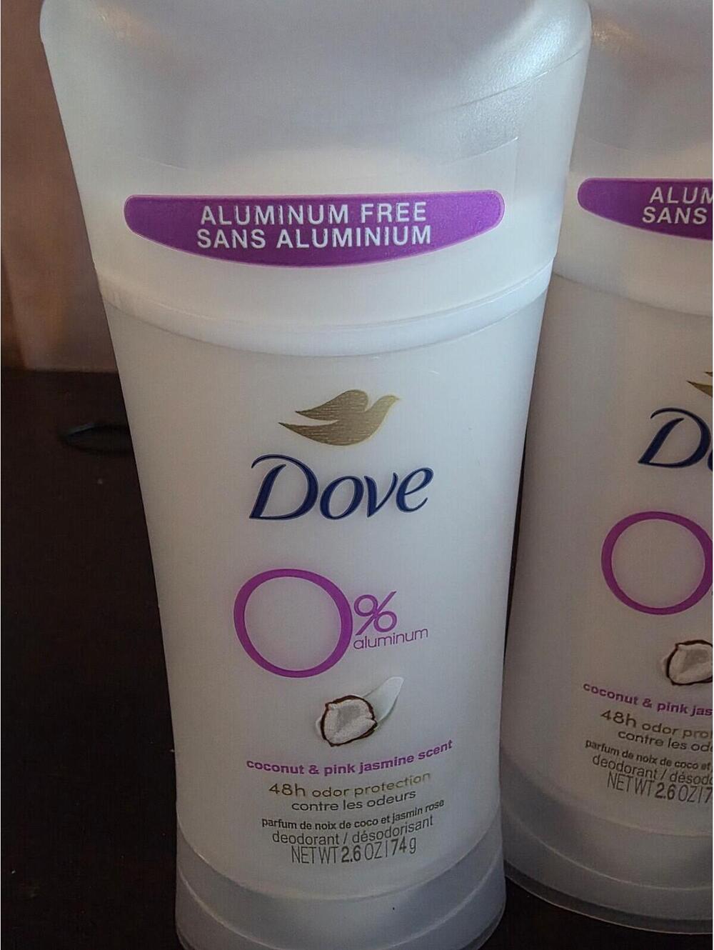 3Pack Dove 0% Aluminum Womens Deodorant Stick - Coconut and Pink Jasmine, 2.6 Oz - Picture 2 of 4